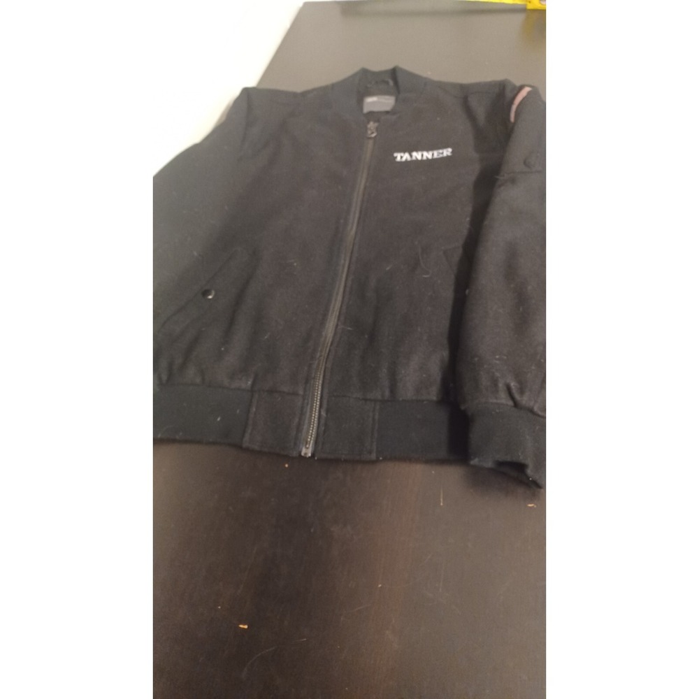 ASOS Jacket Mens Medium Black‎ Full-Zip Bomber Training US Flag Shoulders
